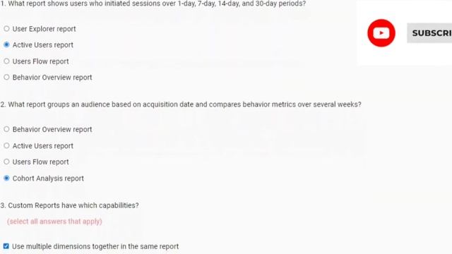 Advanced Google Analytics Assessment 3 Answers (2022) смотреть онлайн