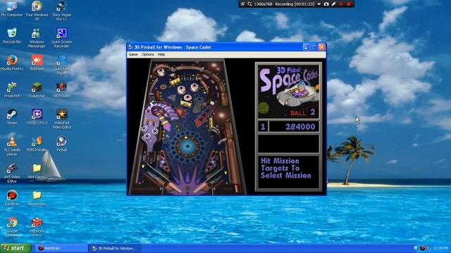 Playing 3D Pinball on Windows XP смотреть онлайн
