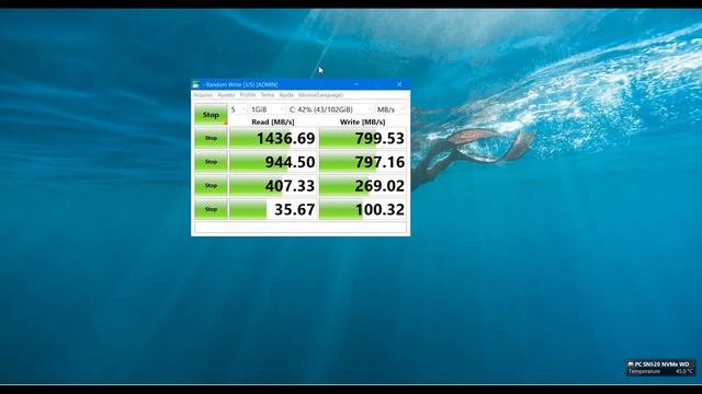 Teste de velocidade: Crystal Disk Mark SSD NVMe vs HDD смотреть онлайн