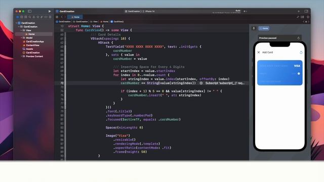 SwiftUI Credit/Debit Card Input Form - FocusState - Move to Next TextField - SwiftUI Tutorials смотреть онлайн