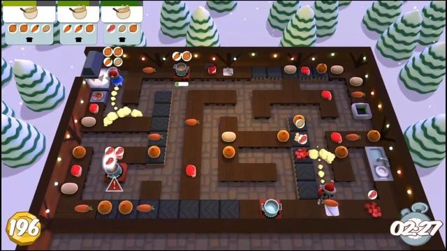 Overcooked - 2 players - Festive Seasoning Lvl1-3 *WR* 438