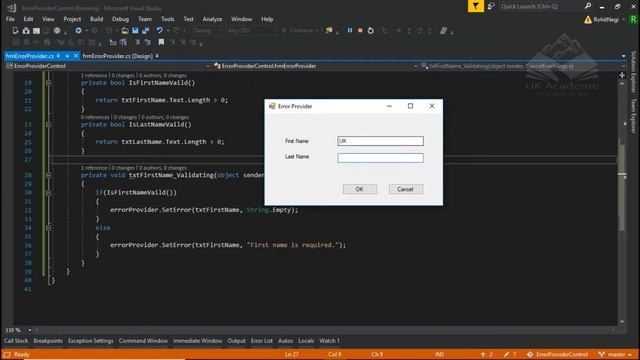 Error Provider in C# Visual Studio смотреть онлайн