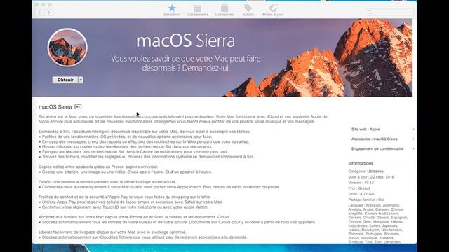 Mac OS Sierra Toutes Les Nouveautés Français Tutorial смотреть онлайн