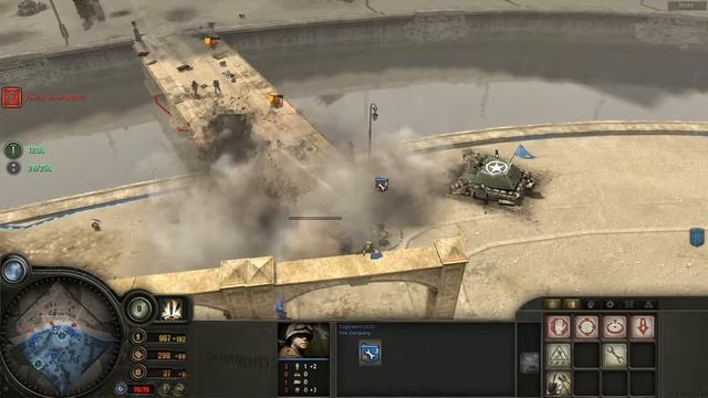 Company of Heroes - American Campaign - Mission 4 - Carentan Counterattack Playthrough смотреть онлайн