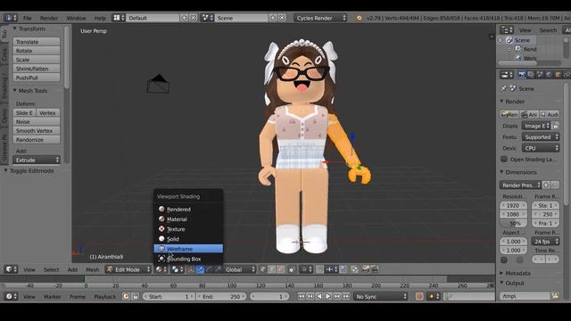 How to make a ROBLOX GFX using Blender 2.79 (EASY, no rig used) смотреть онлайн