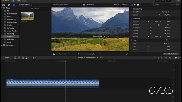 How to Convert Vertical Video to Horizontal in Final Cut Pro // mVertical (2 minutes Tutorial) смотреть онлайн