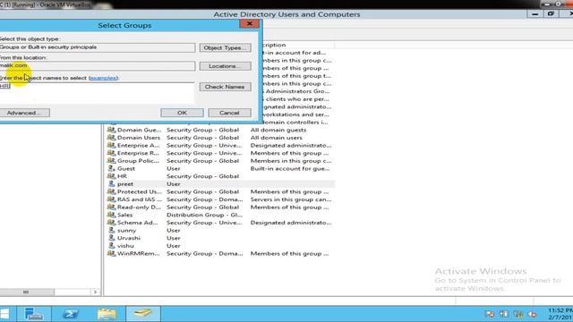 How to Add Domain User in Security Type Group in Window Server 2012 R2 смотреть онлайн