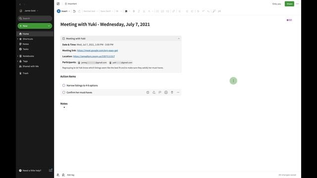 Create a new note for a calendar event in Evernote смотреть онлайн