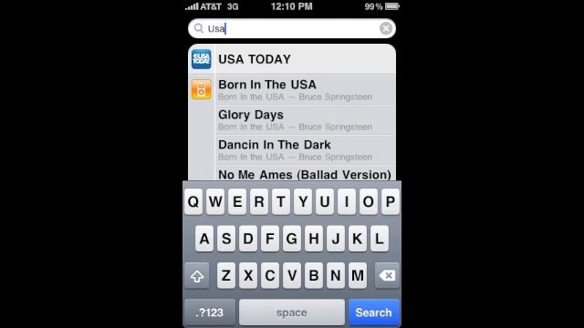 Universal Search - iPhone & iPod touch OS 3.0 смотреть онлайн