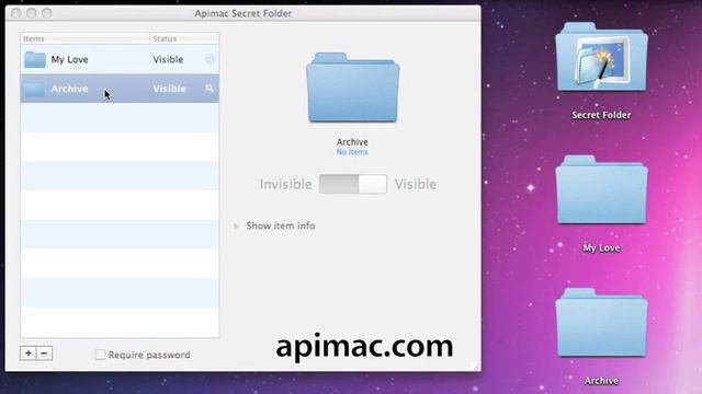 Hide folders with Apimac Secret Folder for Mac смотреть онлайн