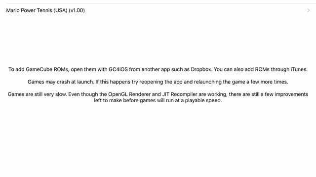 gamecube for ios- Mario Power Tennis (Boot, Intro Test) gc4ios, dolphin emulator for ios смотреть онлайн