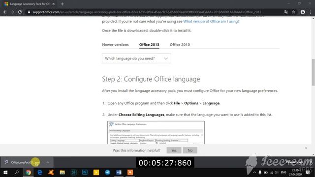 MICROSOFT OFFICE DASTURI SOZLAMALAR⚙ //DASTURNING TILINI O'ZGARTISH смотреть онлайн