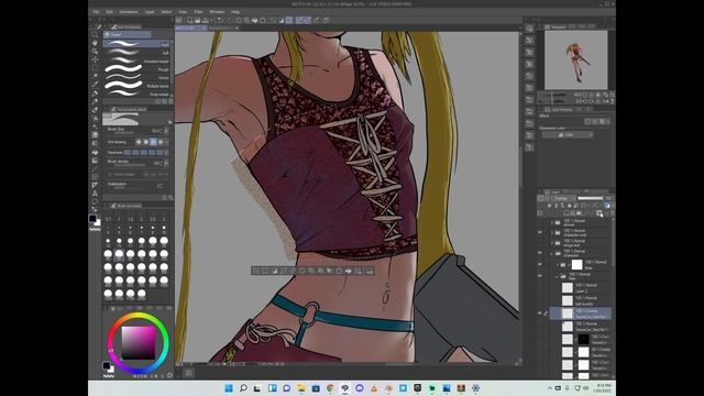 Using a texture image in Clip Studio Paint смотреть онлайн