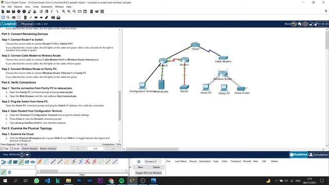 4.6.5 Packet Tracer - Connect a Wired and Wireless LAN | Tutorial | Cisco #1 смотреть онлайн