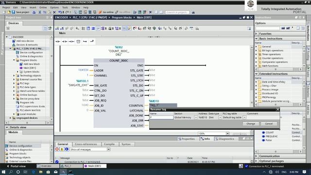 TIA Portal V16 read data from encoder using PLC S7-300 смотреть онлайн