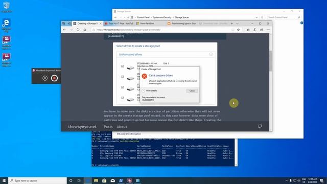 Creating Storage Space in Windows 10 for NVMe SSD Disks (ASUS Hyper M.2) - Can't Prepare Drives - P смотреть онлайн