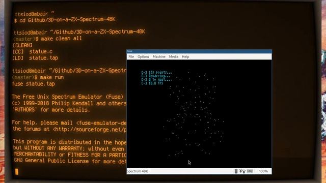 3D rendering in a ZX Spectrum 48K via optimized Z80 assembly смотреть онлайн