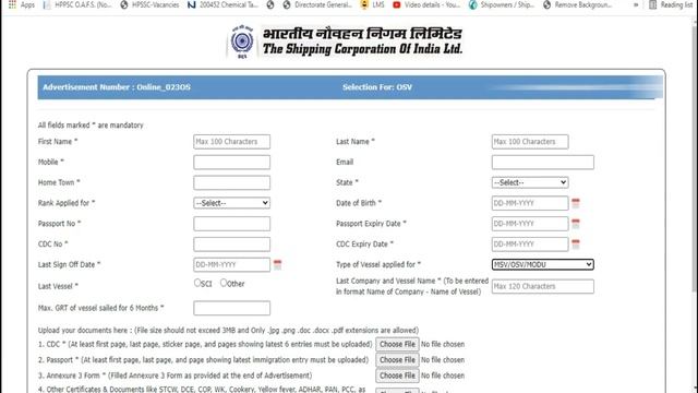 SCI (Shipping Corporation of India) CURRENT JOB VACANCIES FOR OFFSHORE FLEET !! APPLY NOW !! смотреть онлайн
