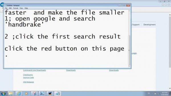 how to install handbrake (windows 7)