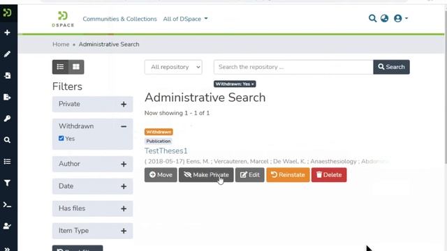 DSpace 7: Manage Withdrawn Items смотреть онлайн