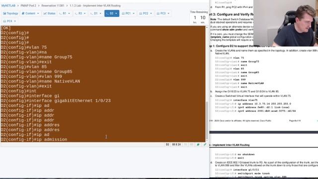 CCNP ENCOR Lab 1 - Implement Inter-VLAN Routing смотреть онлайн