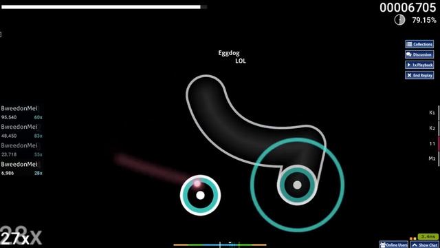 Pro osu! player BweedonMei gets top score on INSANE map смотреть онлайн