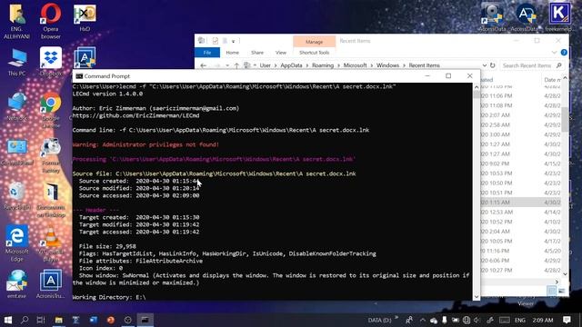 التحقيق الجنائي الرقمي لـملفات (LNK FILE) смотреть онлайн
