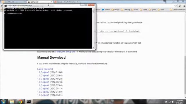 Laravel 4.1 Install Guide for Xampp on Windows смотреть онлайн