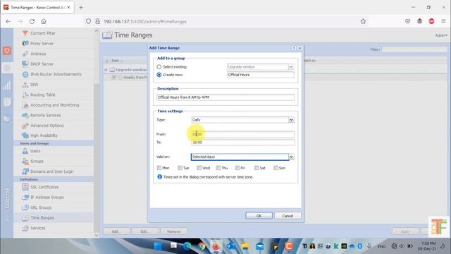 Kerio Control UTM Tutorial 23 - Time Ranges смотреть онлайн