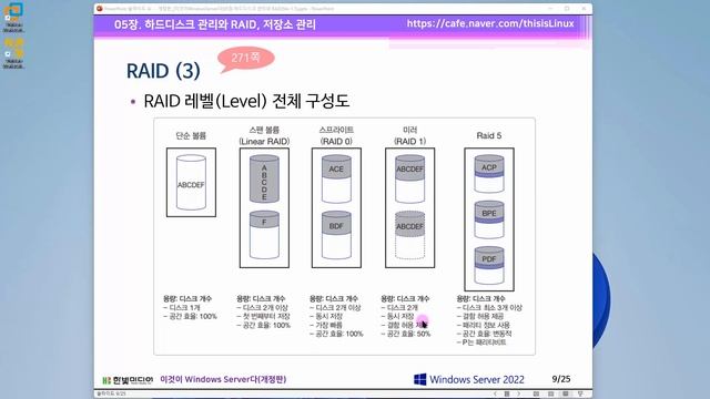 [Windows Server 기초 강의] 21강. 5.2 RAID의 개요 смотреть онлайн