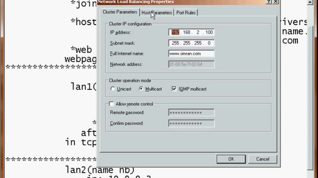 server 2003 nework load balancing (clustering ) part2 tutiour.avi смотреть онлайн
