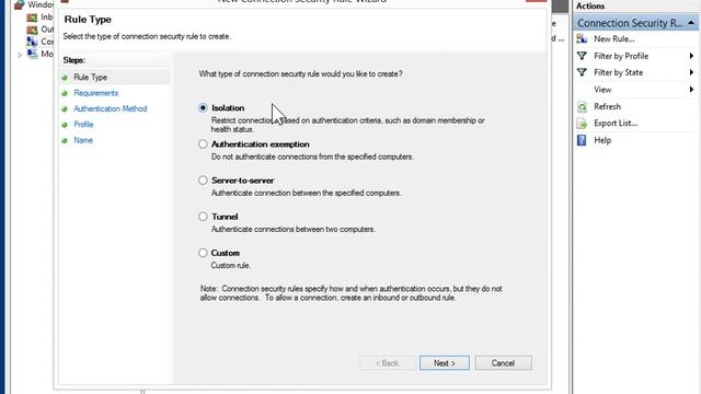 Windows 8.0 Professional - Use Connection Security Rules смотреть онлайн