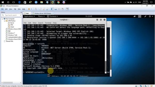 Exploit window server 2003 use MS08_067 | Change password Administrator смотреть онлайн