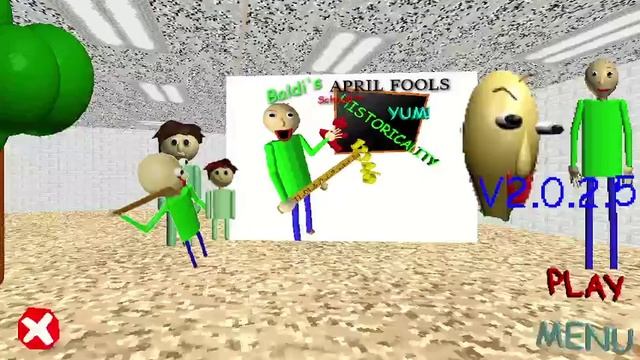 Baldi's April Fools School (Baldi V1.4.3 Mod) смотреть онлайн