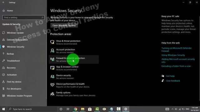 Windows 10 Home : How to turn on or off Domain network Firewall смотреть онлайн