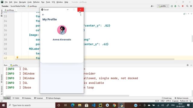 [Part-1] How To Create A Social Media App Profile Card Using KivyMD | Social Media App смотреть онлайн