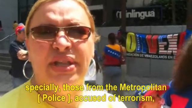 ORVEX Demonstration In Front Of The Venezuelan Consulate In Miami, Florida On April 11, 2009