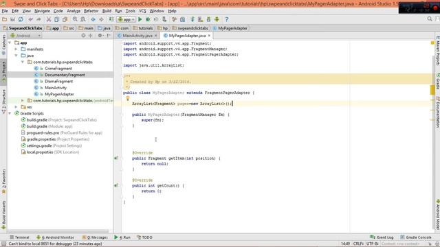 Material Swipe and Clickable Tabs ViewPager - Fragments With Images смотреть онлайн