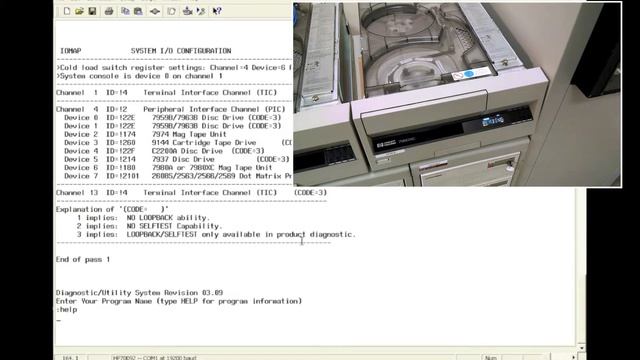 HP3000 Diagnostics Tape смотреть онлайн