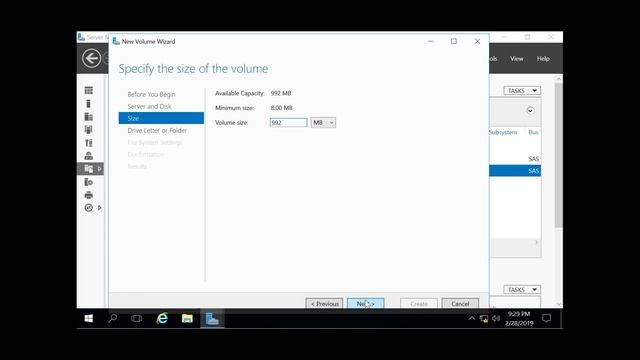 Windows Server - Creating a New Volume смотреть онлайн