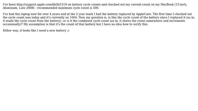 Apple: Does the MacBook battery cycle count reset when replacing a battery смотреть онлайн