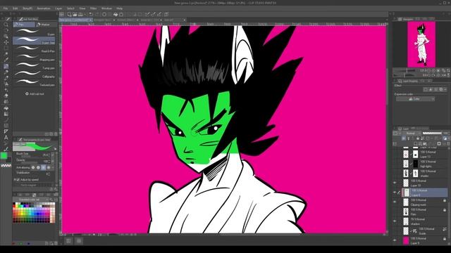 Clip Studio paint - How to use clipping mask to color art смотреть онлайн