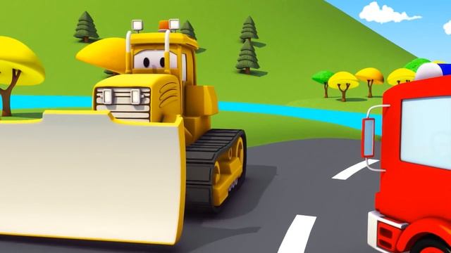 Frank The Fire Truck 🚒 and all his friends in Car City: Super Truck, Troy The Train & Police Car... смотреть онлайн