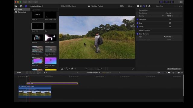 Final Cut Pro Text Object Tracking Tutorial смотреть онлайн