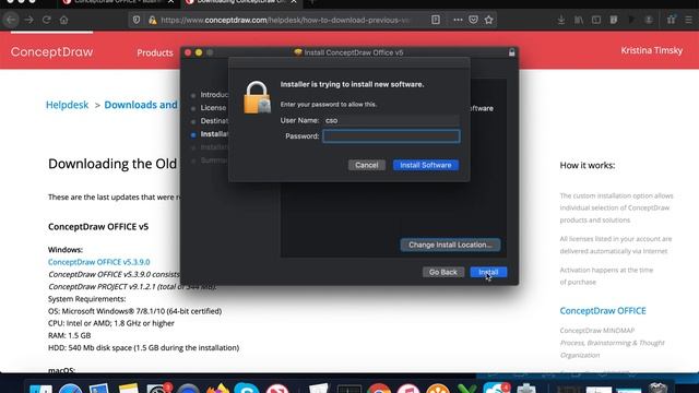 Installing ConceptDraw OFFICE on macOS смотреть онлайн