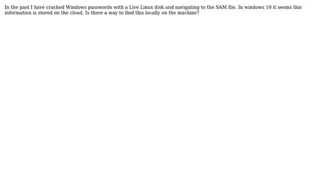 How to access the SAM file in Windows 10? смотреть онлайн