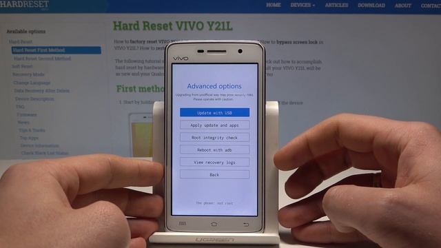 Recovery Mode VIVO Y21L - How To Boot Into VIVO Recovery Mode