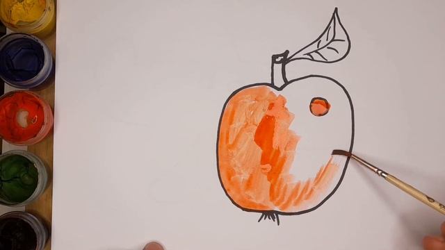 Dibujo de una manzana Para niños |Drawing an apple For children смотреть онлайн