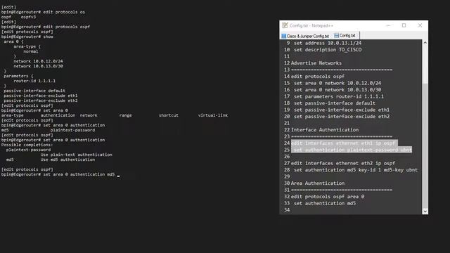 Quick Configs Ubiquiti - OSPF Neighbor Authentication (CLI) смотреть онлайн