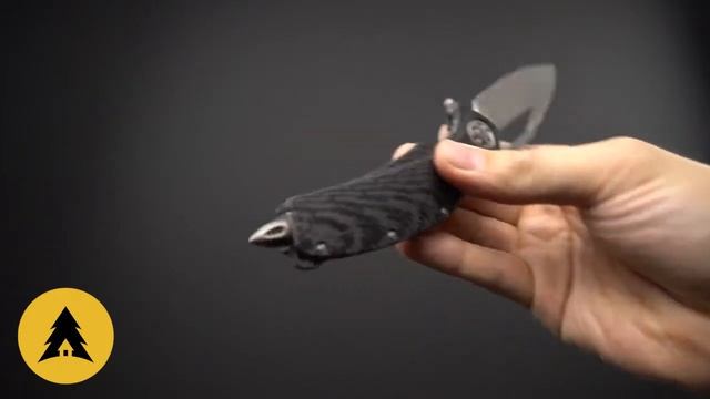 Складной нож Marfione Custom Mini Matrix-R Apocalyptic Stonewash сталь M390, рукоять карбон смотреть онлайн